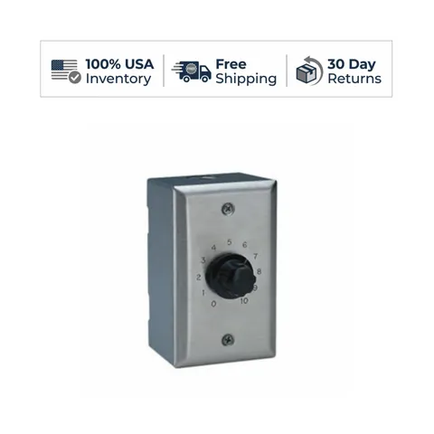Speaker Volume Control Silver with Bell Box 4.5 x 2.75 Inch
