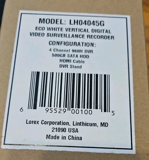 LOREX LH04045G LH040 Eco Series 500GB Vertical Security DVR 4 channel Digital 