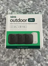 BLINK OUTDOOR 2K+ WIRELESS BLACK SECURITY CAMERA 3 CAMERA SYSTEM NEW