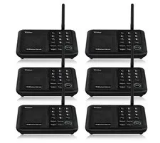 Intercoms Wireless for Home 5280 Feet Range 10 Channel 3 Code, 6 Pack