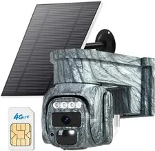 4G LTE Cellular Security Camera No WiFi Solar Outdoor Night Vision With SIM Card
