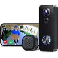 Wireless Intercom, No Installation Required [Full Body View, 2K 180* Ultra-W NEW
