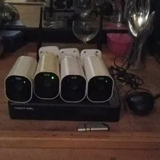 Night Owl SmartCam CCTV System 4 Cameras Wi-Fi Night Vision Waterproof Used