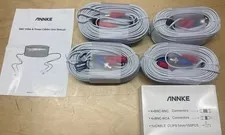 ANNKE 4X 100ft White Video Power Cable RCA Wire for Security Camera System Read