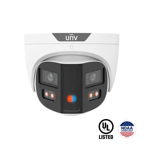 UNV 8MP 4K 180° Panoramic Turret IPC3K28SE-ADF28KMC-DL-I0 AI Active Deterrence