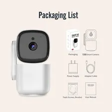 Security Camera, 1080P HD WiFi Camera 360° Pan/Tilt Night Vision Two-Way Audio