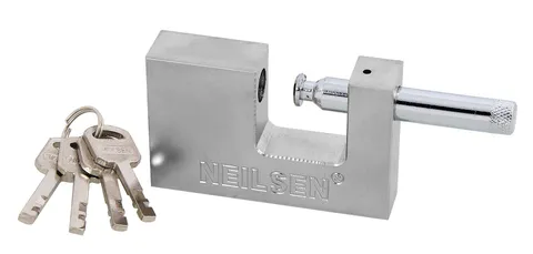 90mm Steel Shutter Padlock Heavy Duty Container Security Lock 4 Keys