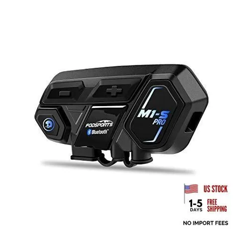 Motorcycle Bluetooth Intercom,  M1S Pro 2000m 8 Riders Group Motorbike Helmet