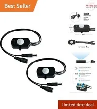 2 Pack PIR Motion Sensor Switch DC 12V-30V Auto ON/OFF for Cabinet Closet