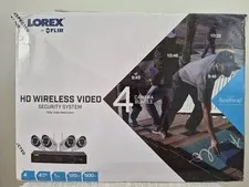 Lorex LH0414-D Digital 4 Channel Surveillance System + 4 Cameras Remote. Parts.
