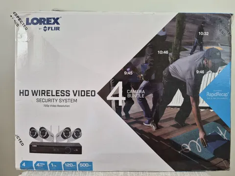 Lorex LH0414-D Digital 4 Channel Surveillance System + 4 Cameras Remote. Parts.