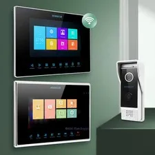 HOMSECUR 7" Wired WIFI Video&Audio Home Intercom with Voice Message for House