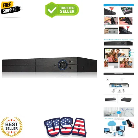 8CH 1080P 5-in-1 HD Analog Hybrid DVR&NVR Supports Up to 5MP  Camera+1080P AH...
