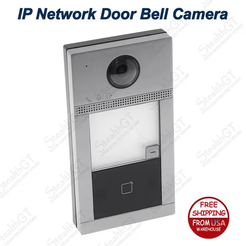 IP Network Intercom Video Doorbell Camera with Night Vision, Two-Way Audio