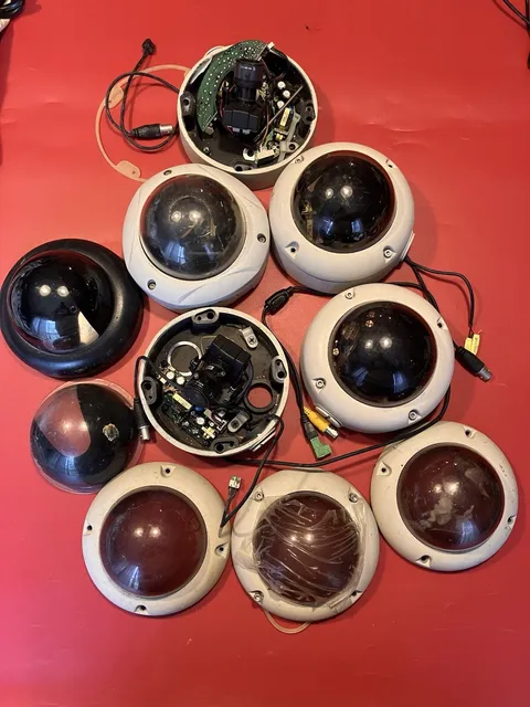 Lot Of Outdoor Dome CCTV Home Security Cameras PARTS REPAIR 5 Cameras Other Part