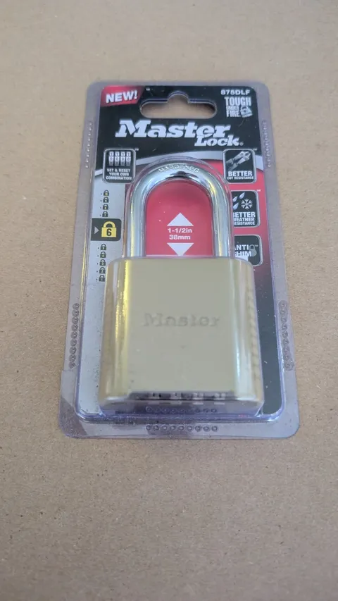Master Lock Padlock 2in Steel Resettable Combination 875DLF