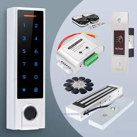 HOMSECUR Weatherproof WIFI Fingerprint RFID Access Control Set Lock APP Unlock