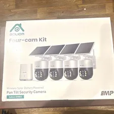 Soliom SH802 4-Cam Wireless Wi-Fi Solar/Battery Pan/Tilt 8MP Security System