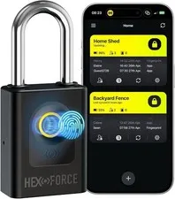Advanced G1 Smart Fingerprint Padlock IP67 Heavy Duty Outdoor Bluetooth App 15KN
