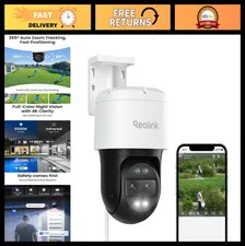 4K PTZ Security Camera System, IP PoE 360° Dual-Lens, 6X Zoom, Outdoor AI Detect