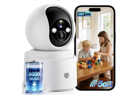 4MP HD Pan/Tilt Motion detection battery powered wireless indoor security camera