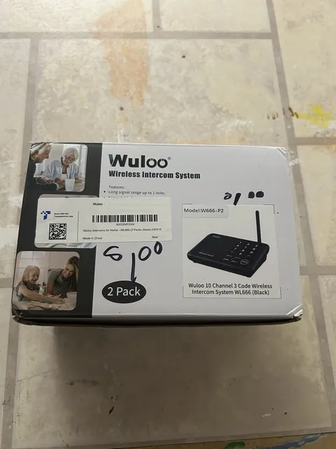 wuloo wireless home intercom system Model W666-p2 10 Channels 3code Wireless 