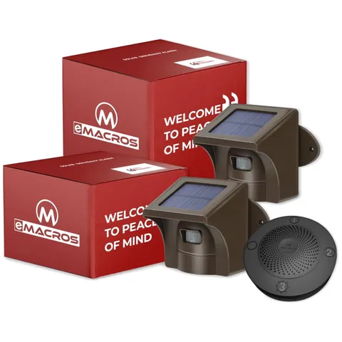 1/2 Mile Solar Driveway Alarm - 2 Sensors & Receiver