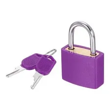 Padlock with Keys Shackle Waterproof Keyed Locks Purple