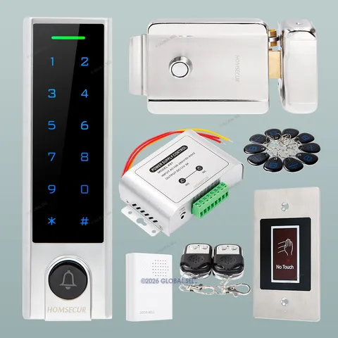 HOMSECUR IP66 APP WIFI RFID Access Control Set Electric rim lock