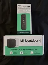 Blink Outdoor 4 Wireless Camera with Sync Module + Blink Video Doorbell | New