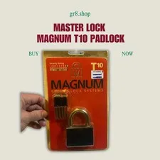 Master Lock Magnum T10 Padlock With 4 Keys Heavy-Duty Hardened Steel Security Fo