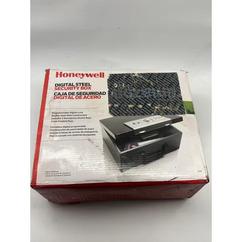 Honeywell 6108 Digital Steel Security Box Programmable Lock Black New Open Box