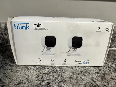 NEW! Blink Mini Indoor 1080p HD Smart Security Camera System 2-Pack