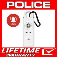 POLICE Personal Alarm Keychain 130dB Emergency Siren Flashlight Rechargeable