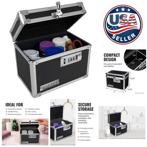 Compact Security Box with Custom Code Lock - Durable Safe for Cash and Documents