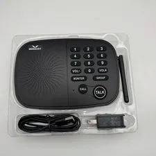 HOSMART HY810 Wireless Intercom System 1/2 Mile Range Black - Up To 10 Channels