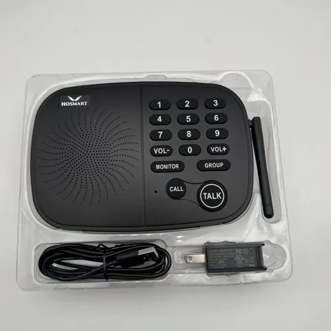 HOSMART HY810 Wireless Intercom System 1/2 Mile Range Black - Up To 10 Channels
