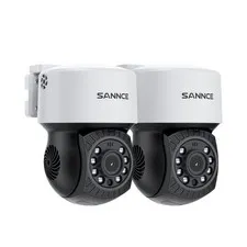 2 Pack 1080P PT Dome Camera, Pan/Tilt Outdoor Security Camera 2MP, 30M Night ...