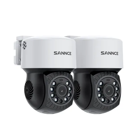 2 Pack 1080P PT Dome Camera, Pan/Tilt Outdoor Security Camera 2MP, 30M Night ...