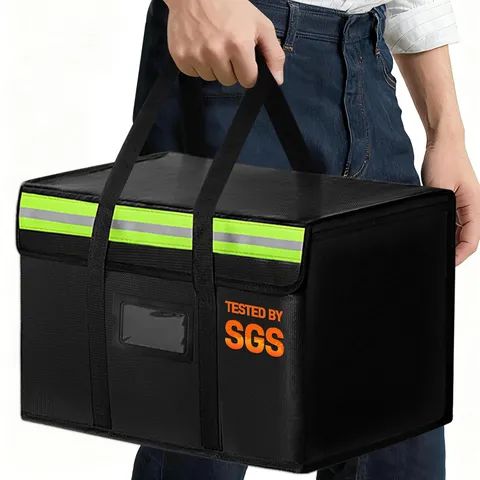 Fireproof Document Bag Box for Cash Photo Albums Valuables Storage Pouch