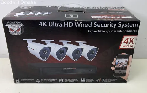 Night Owl 4K Ultra HD Wired 4-Cam 2TB Security System NIB!!! FACTORY SEALED