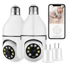 Security Camera Indoor Wireless WiFi Outdoor Home E27 360 Degree Panoramic Ho...