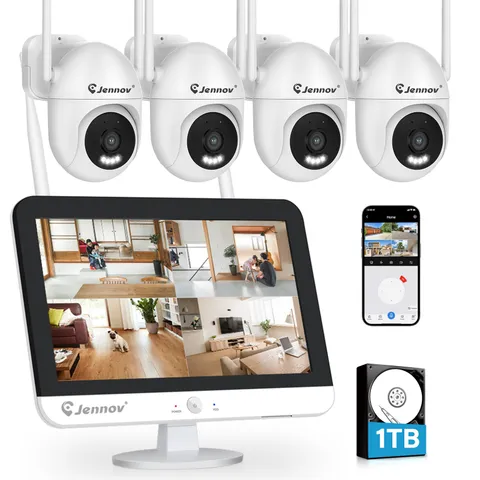 5MP Home Security System Wireless 2.4/5G Wifi Kit 1TB Monitor For Garage Outdoor