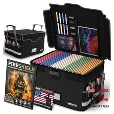 FIRESHIELD PRO 5200°F Fireproof Document Box with Lock – Portable Water