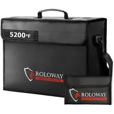 Fireproof Bag 5200℉ Heat Insulated 17x12x5.8 - Black