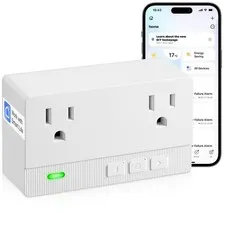 Freezer Alarm Wireless WiFi Alert 2.4GHz,Power Failure Alarm with 2 Socket, 1...