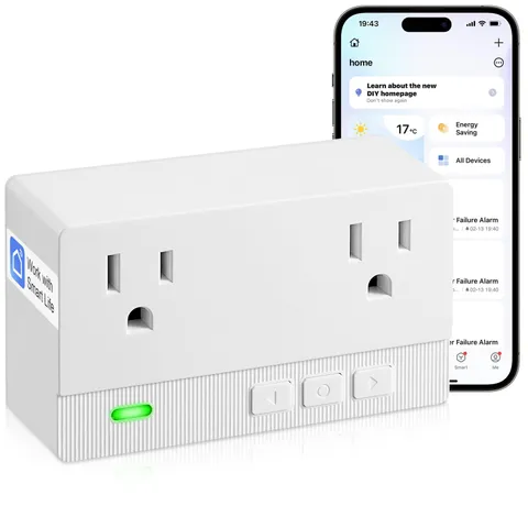 Freezer Alarm Wireless WiFi Alert 2.4GHz,Power Failure Alarm with 2 Socket, 1...