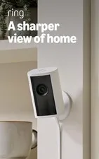 Ring Indoor Cam Plus, Plug-In (Newest Model), White with Outdoor Cam Plus,...
