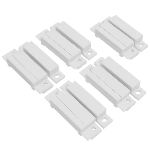 5 Pack Surface Mounted NC Magnetic Door Contacts Switch Sensor for Alarm