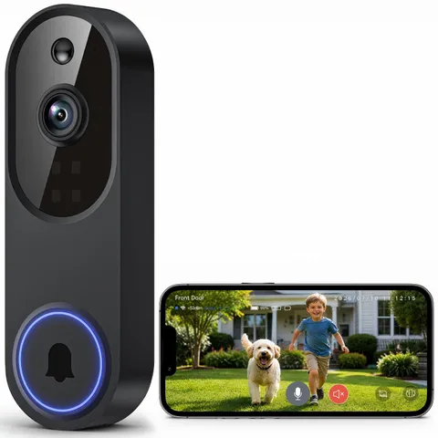 Wireless Video Doorbell Camera 1080p Battery Powered Security Camera System